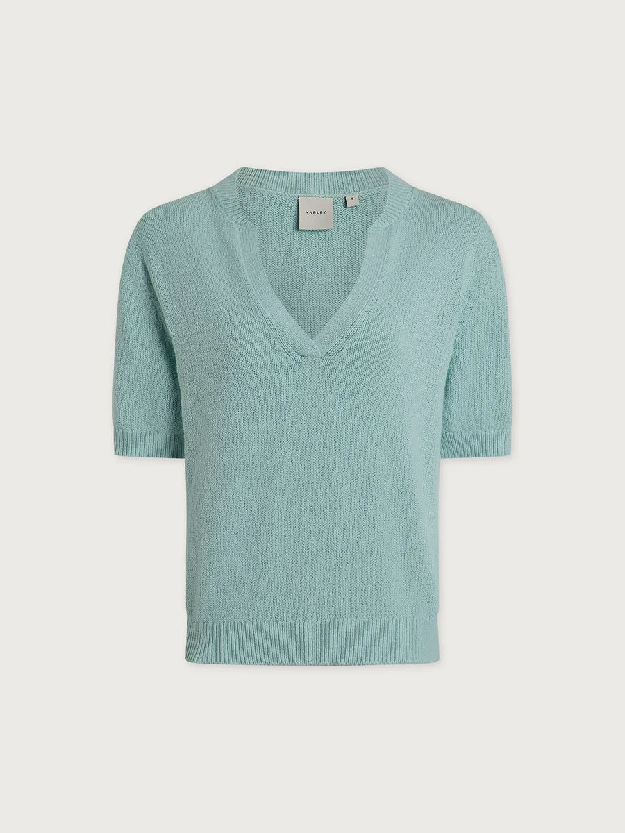 Palmer Knit Top - Chalk Blue