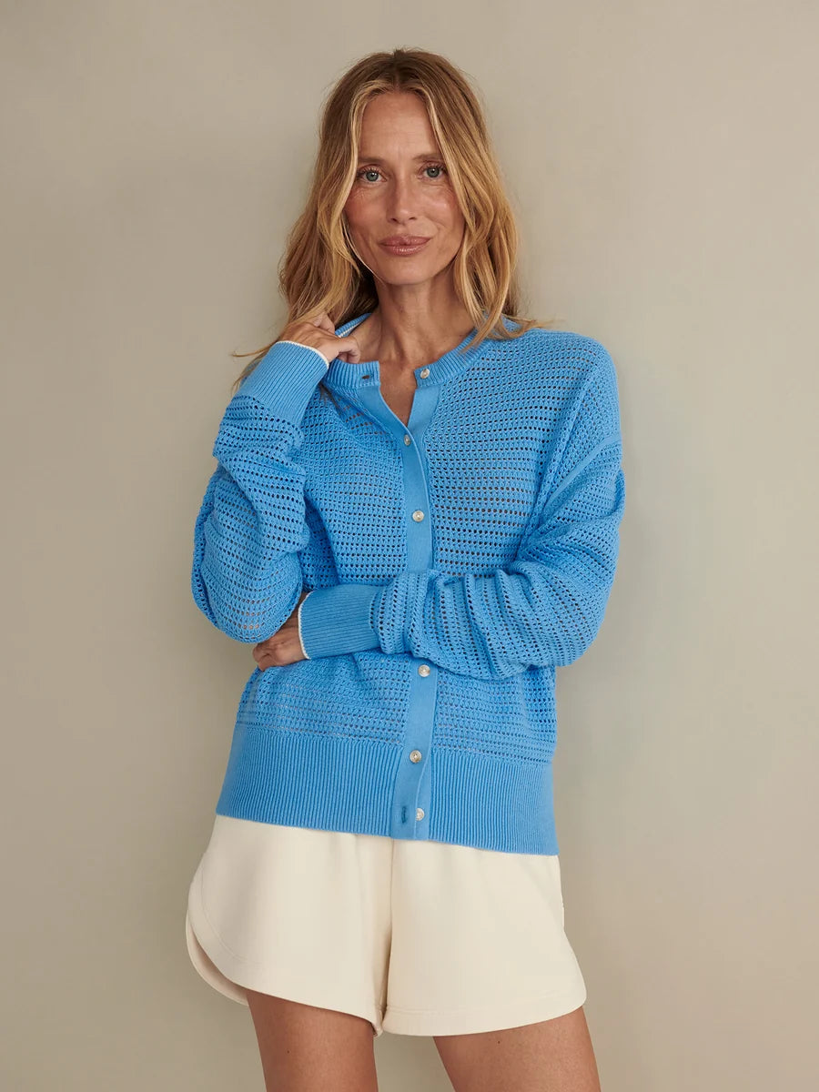 Pembroke Knit Cardigan - Azure Blue
