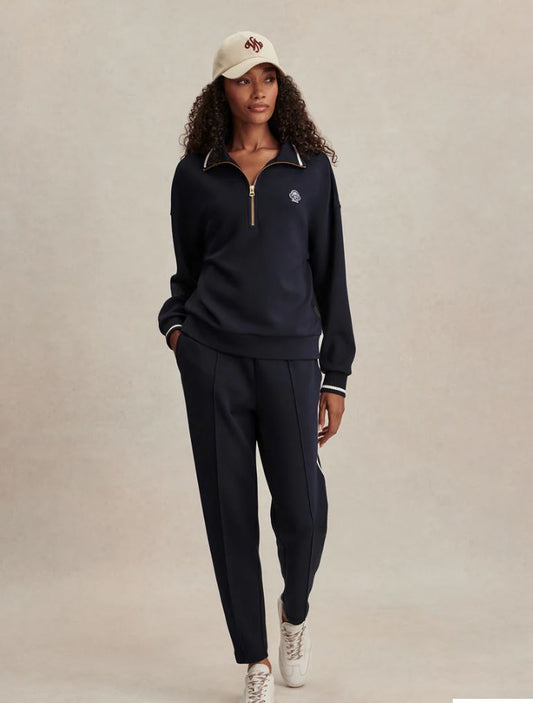 The Slim Pintuck Pant 27.5 - Navy