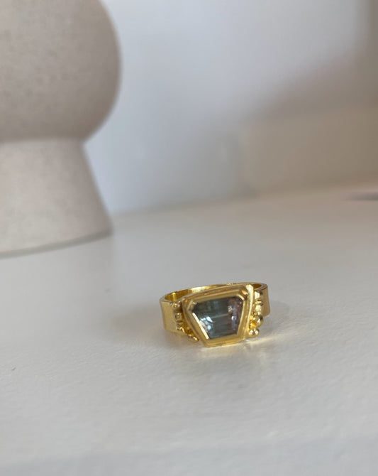 Vermeil Ring Watermelon Tourmaline