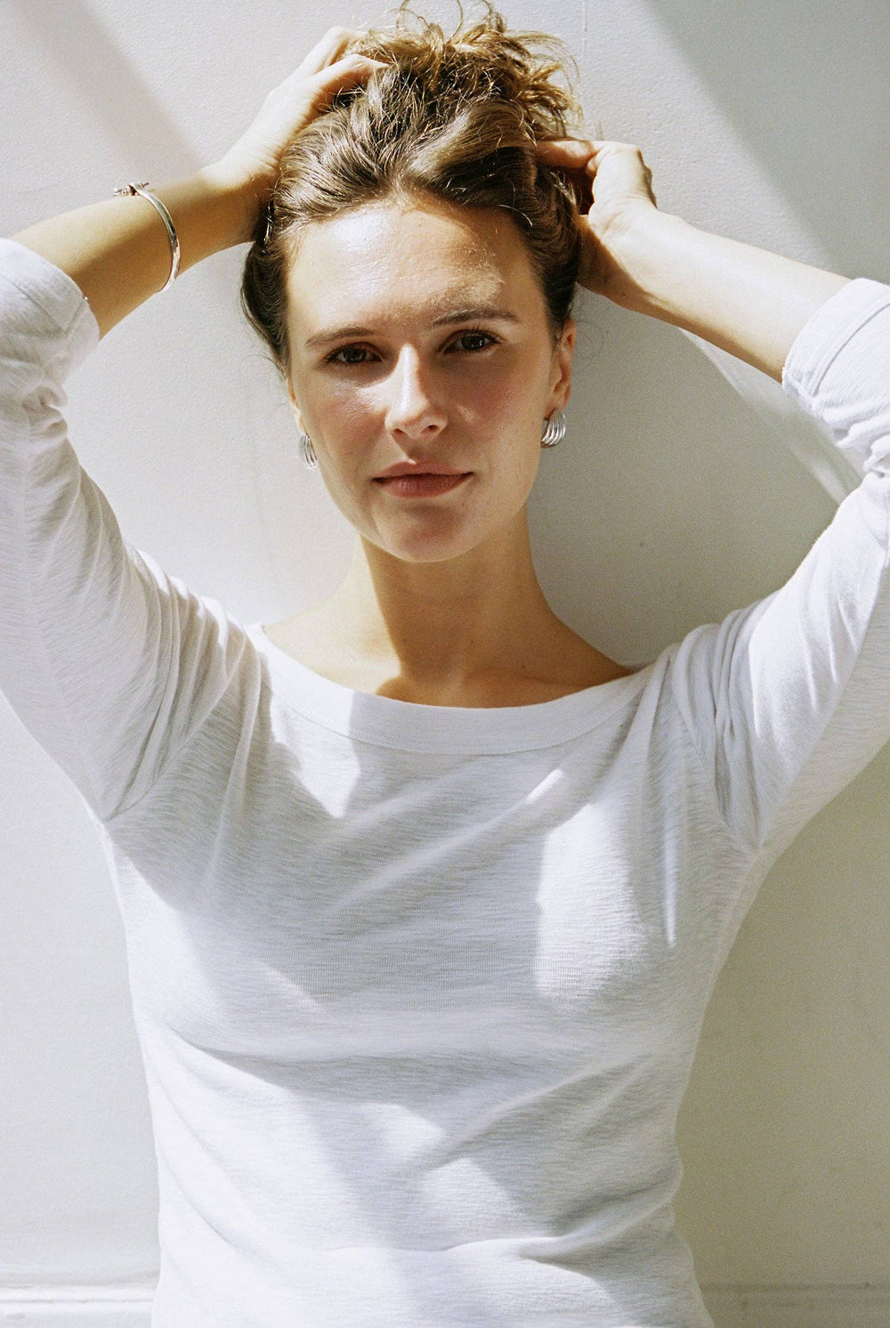 Bateau Slub Top - White