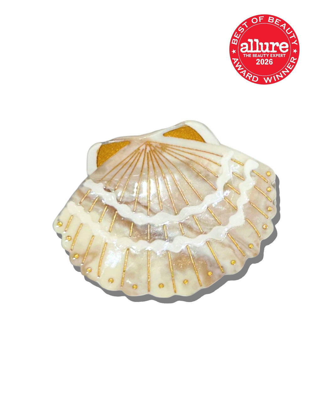 Hand-painted Seashell Claw Hair Clip | Eco-Friendly: Golden Sand