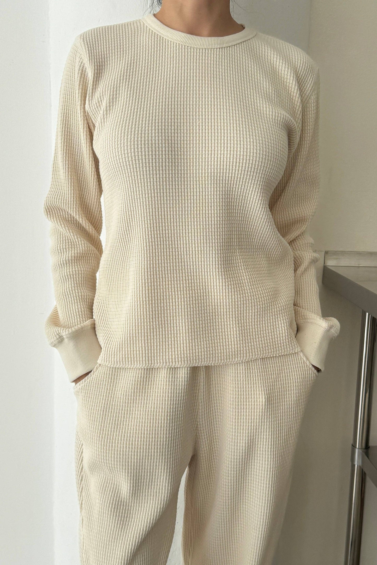 Waffle Fundamental Tee - Naturel