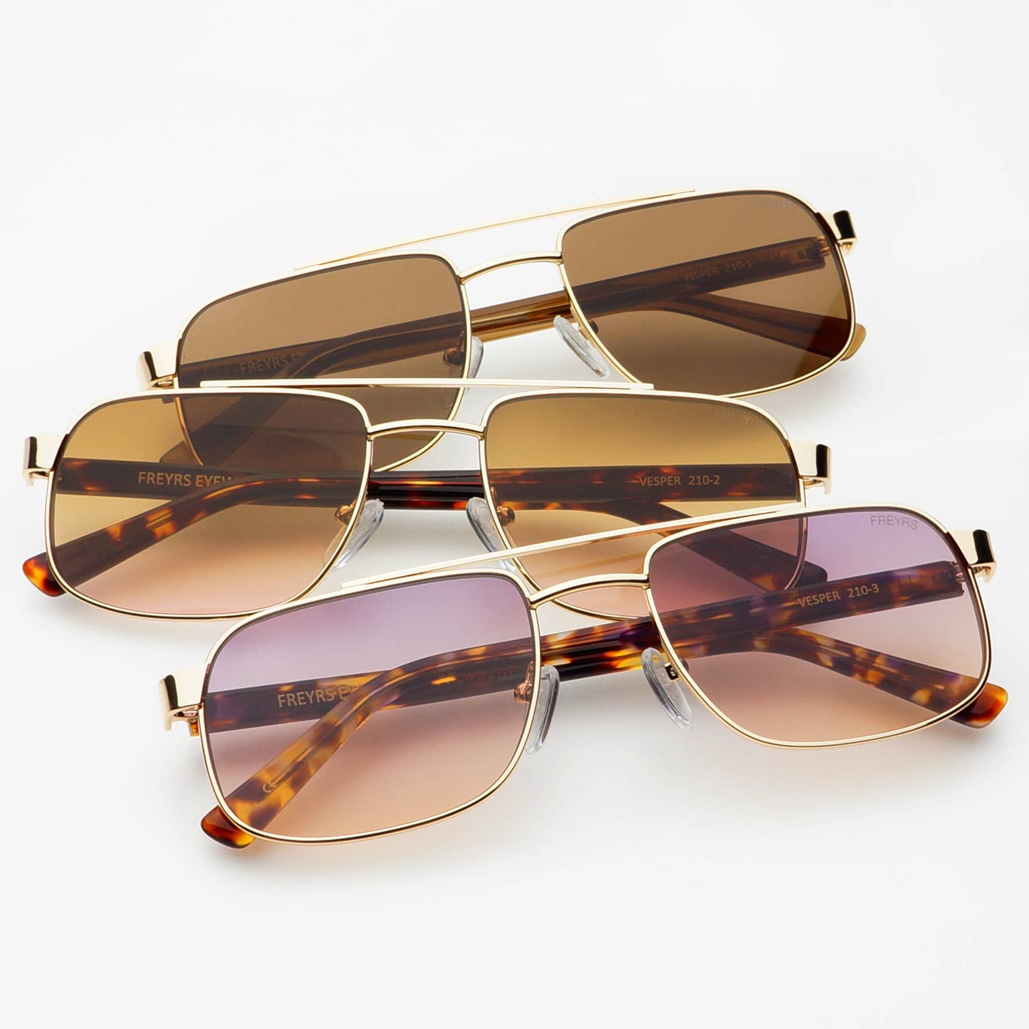 Vesper Unisex Aviator Sunglasses - Gold / Sunset