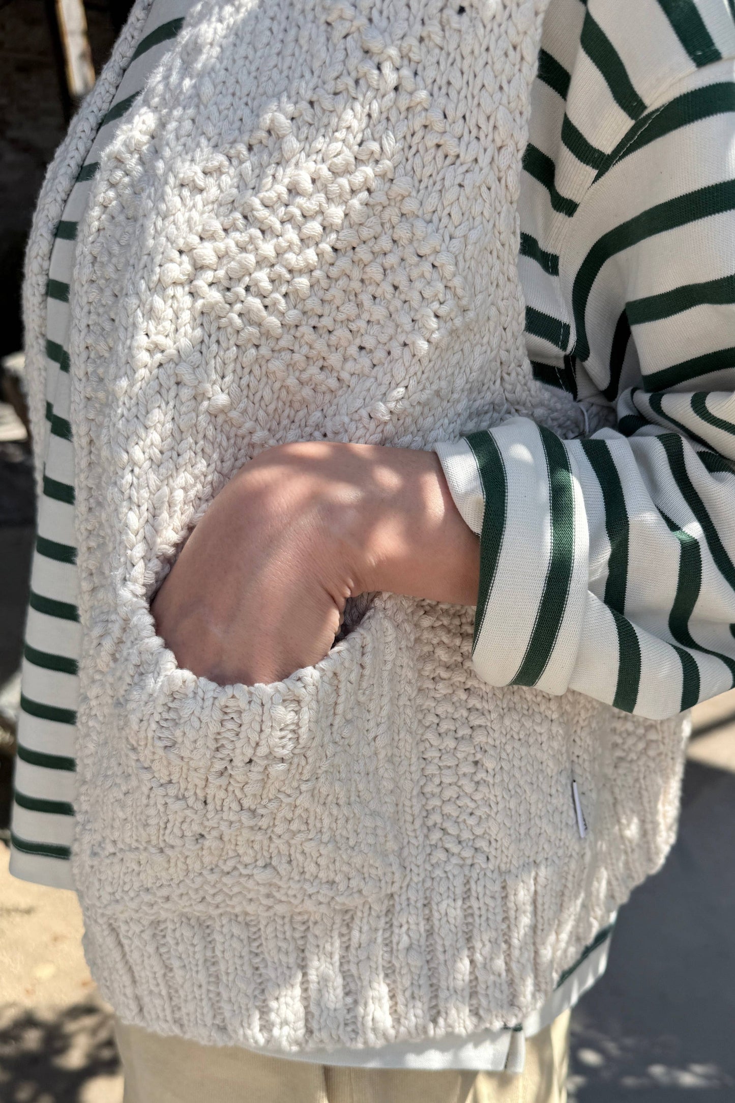 Papa Cotton Vest: Naturel