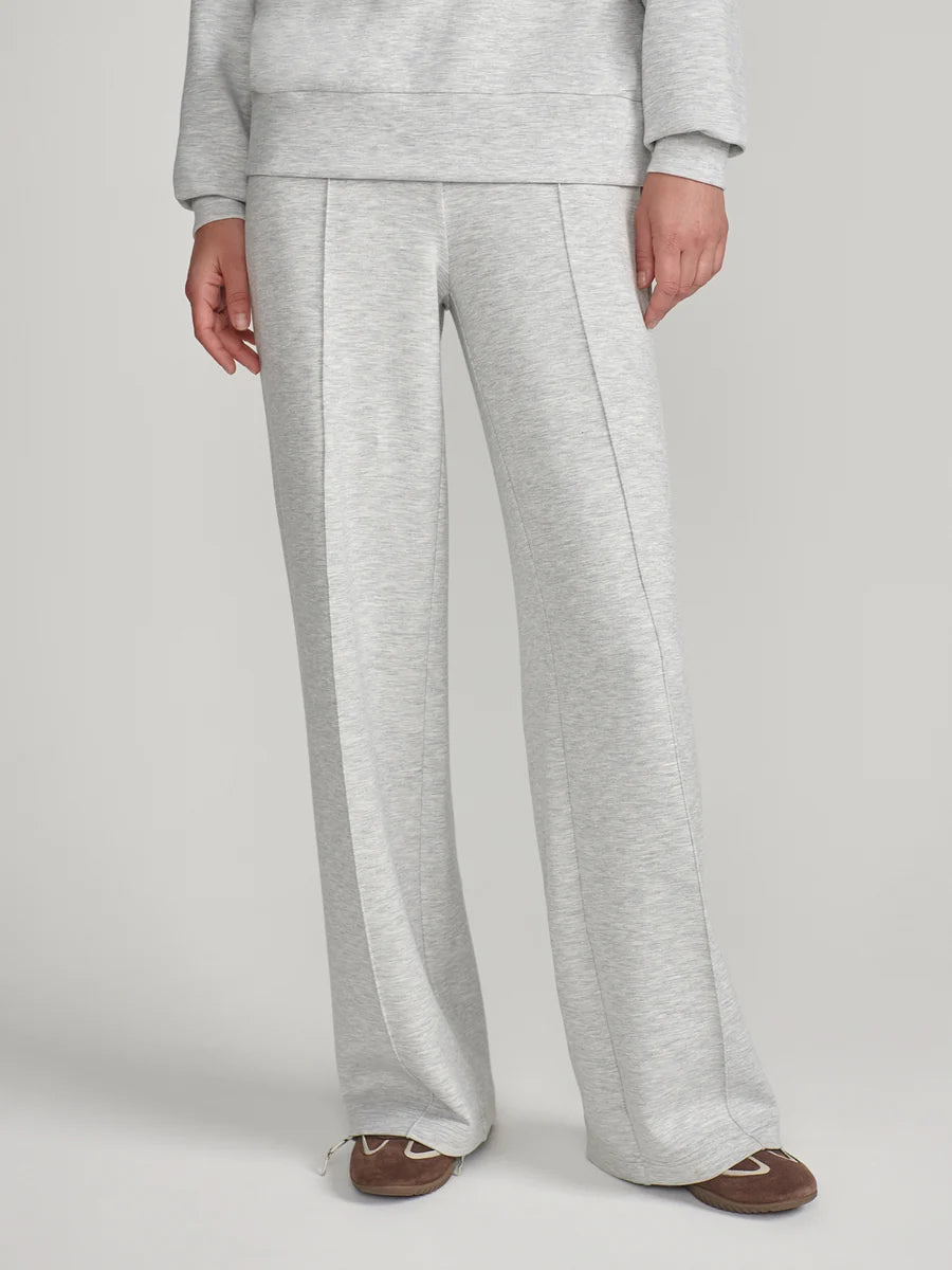 The Wide Leg Pant 30 - Light Grey Marl