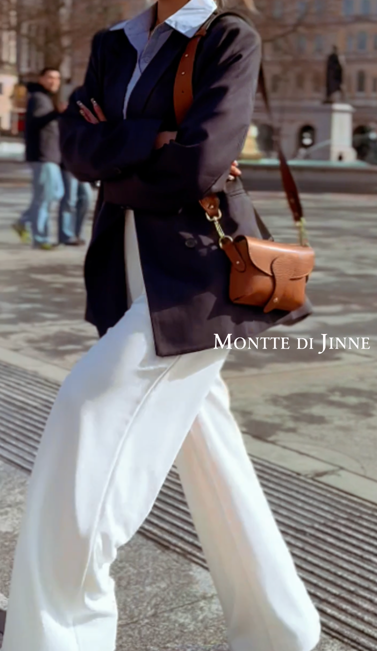 Italian Leather Saddle Bag -Small: Dark Chocolate