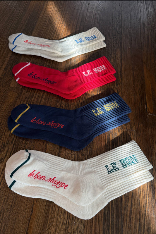 Preppy Socks: Red / Cream