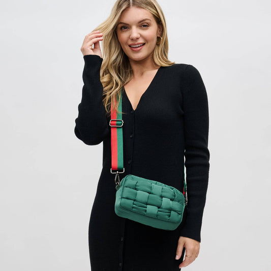 Inspiration - Woven Nylon Crossbody: Emerald