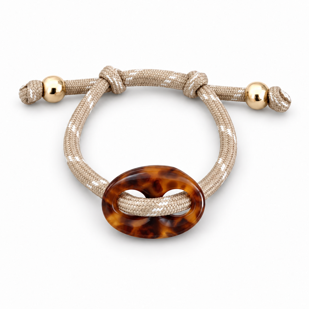 Tortoise Marbled Link Paracord Bracelet