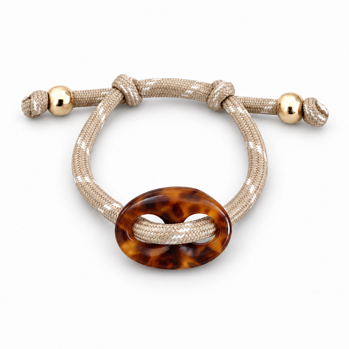 Tortoise Marbled Link Paracord Bracelet