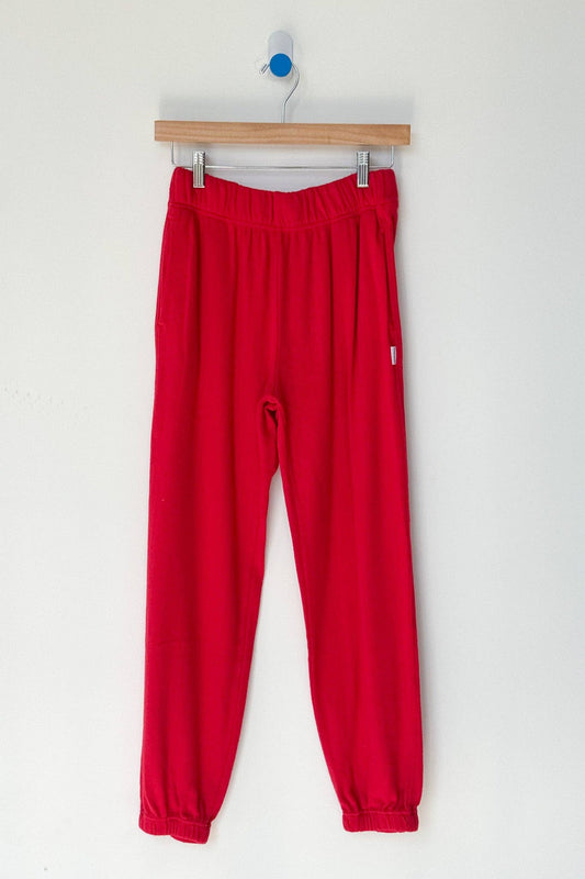 Pointelle Serene Jogger - Red Apple
