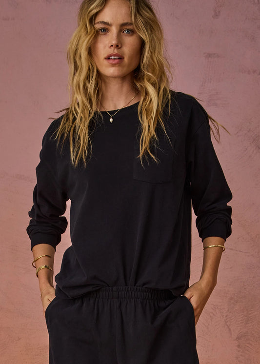 Soho Cara Long Sleeve Top - Black