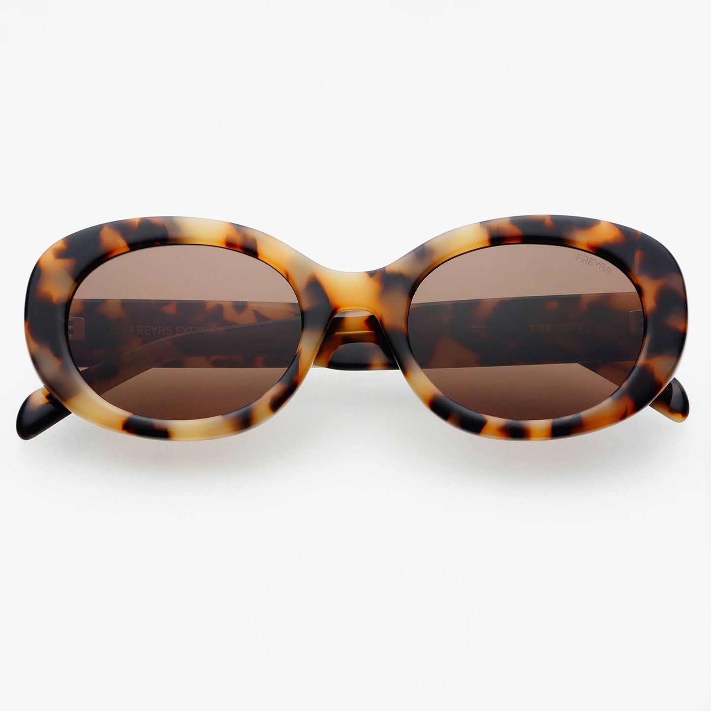 Aria Acetate Oval Sunglasses - Milky Tortoise