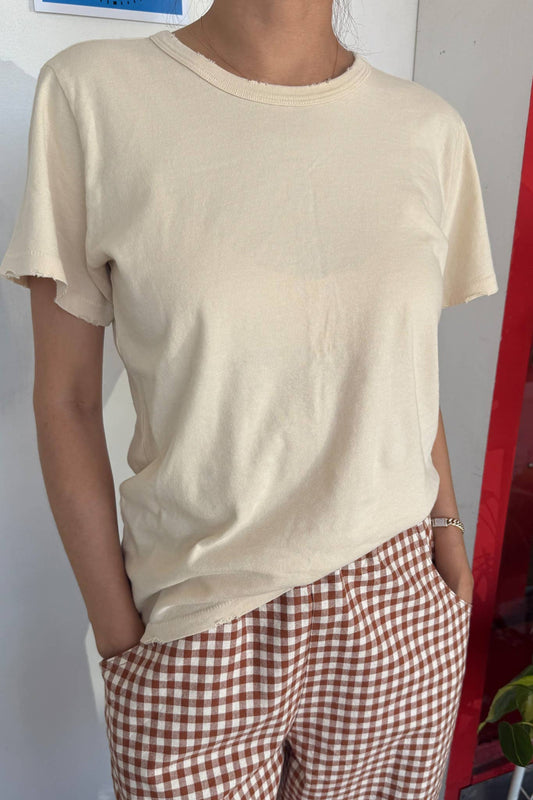 Organic Cotton Vintage Boy Tee - Bone
