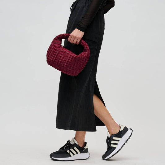 Dare to Dream - Small Woven Neoprene Clutch: Wine