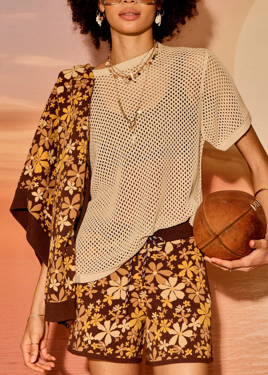 Knit Casey Tee - Natural