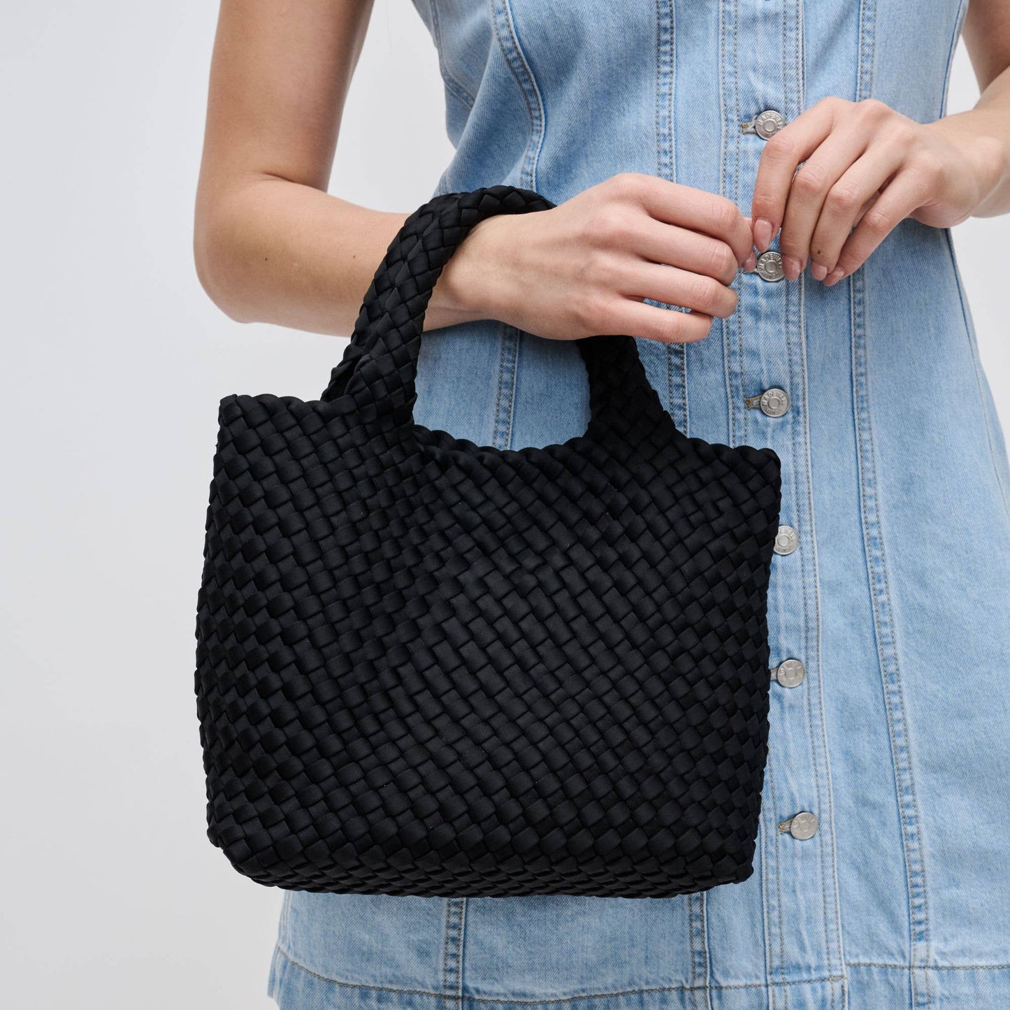 Sky's The Limit - Small Woven Neoprene Crossbody: Chocolate