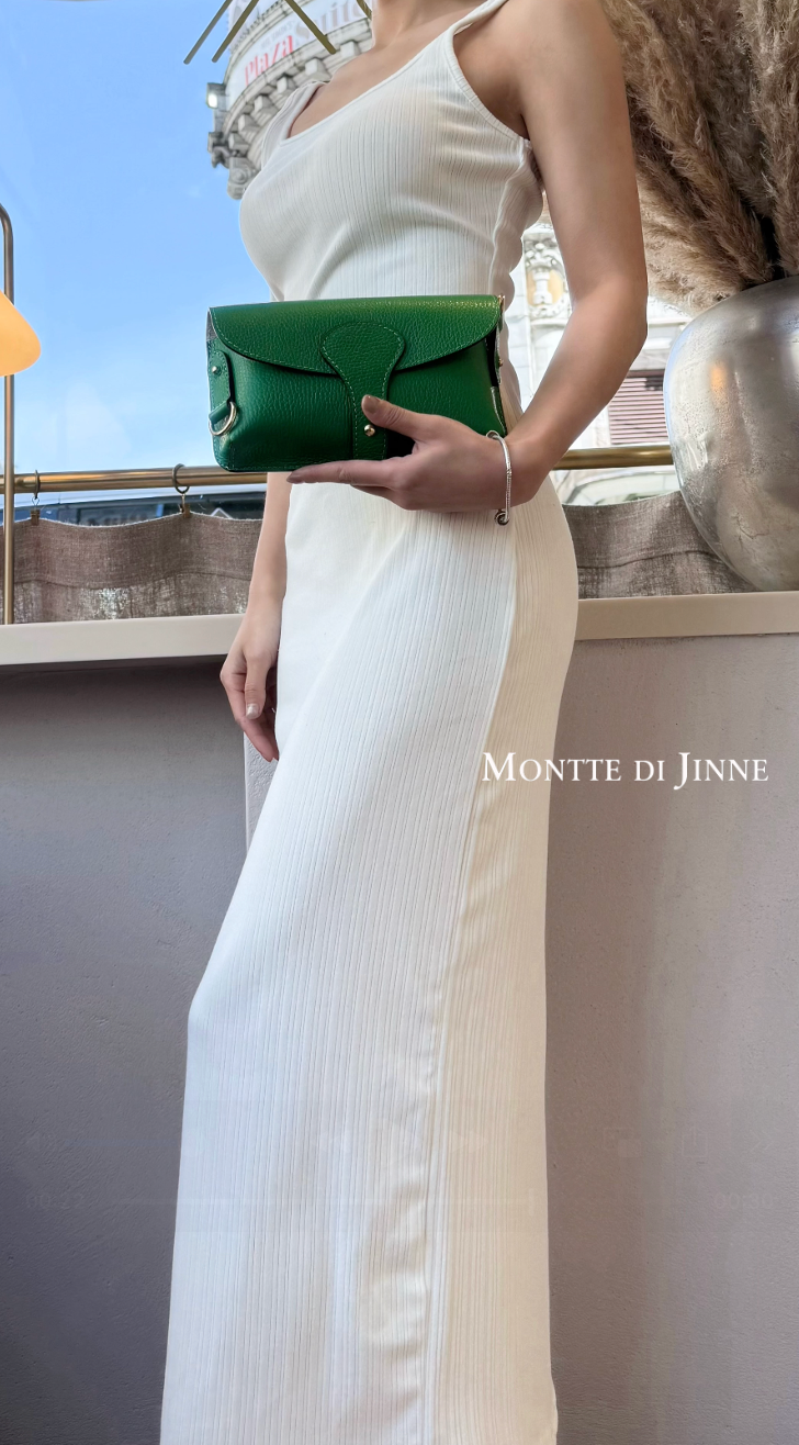 Italian Leather Saddle Bag -Medium: Black