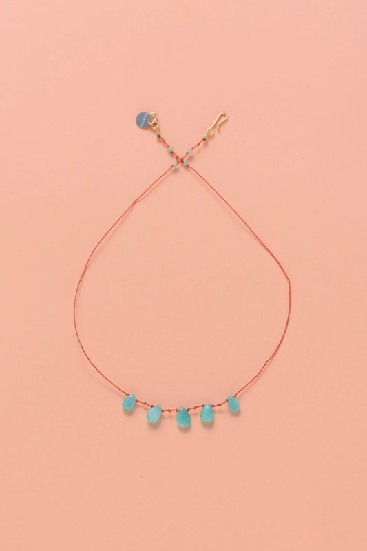 5 Drop Necklace · Amazonite