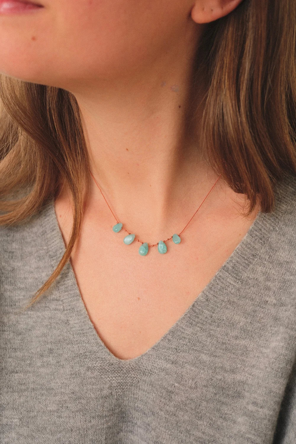 5 Drop Necklace · Amazonite