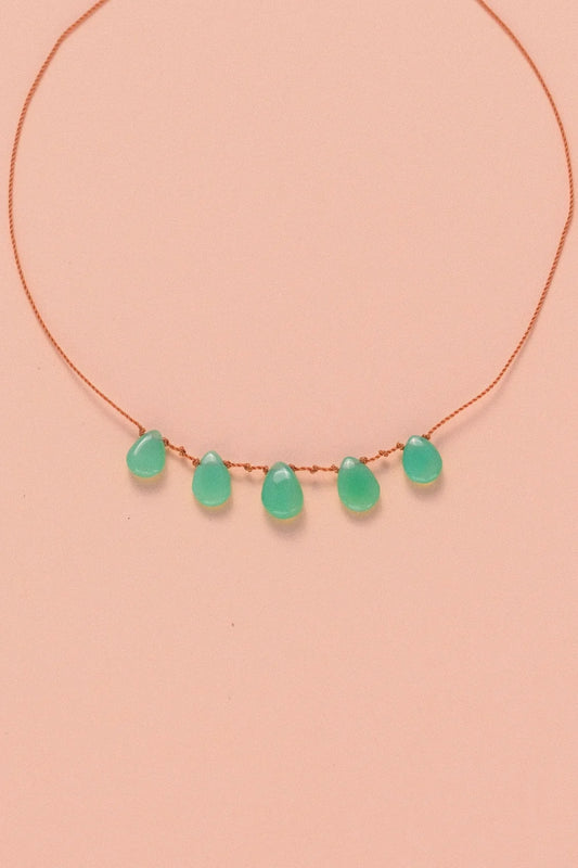 5 Drop Necklace · Chrysoprase