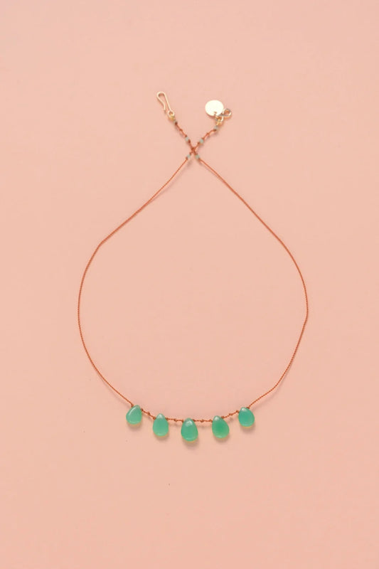 5 Drop Necklace · Chrysoprase