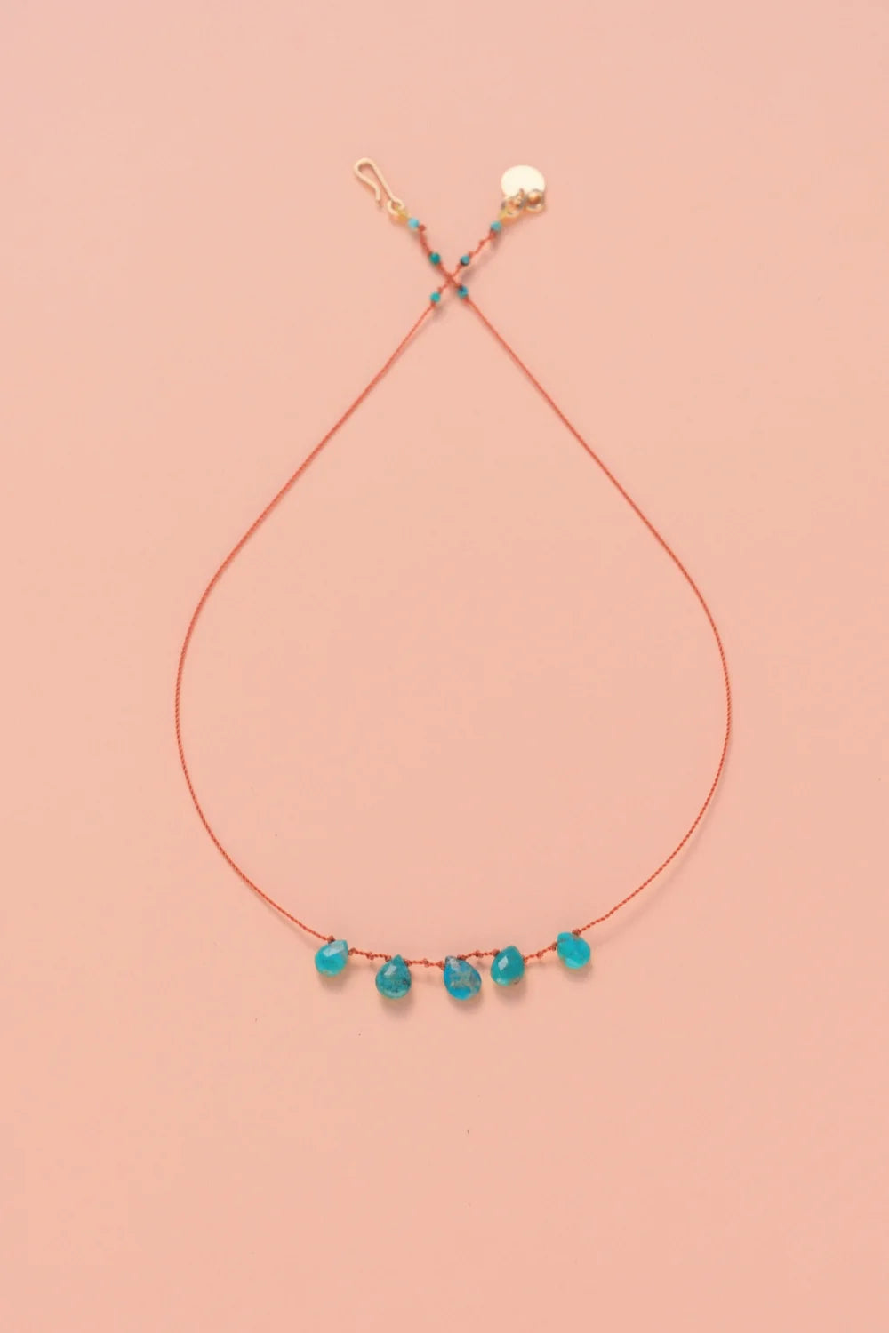 5 Drop Necklace · Turquoise