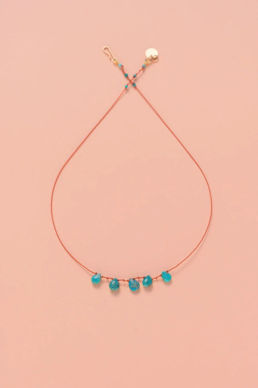 5 Drop Necklace · Turquoise