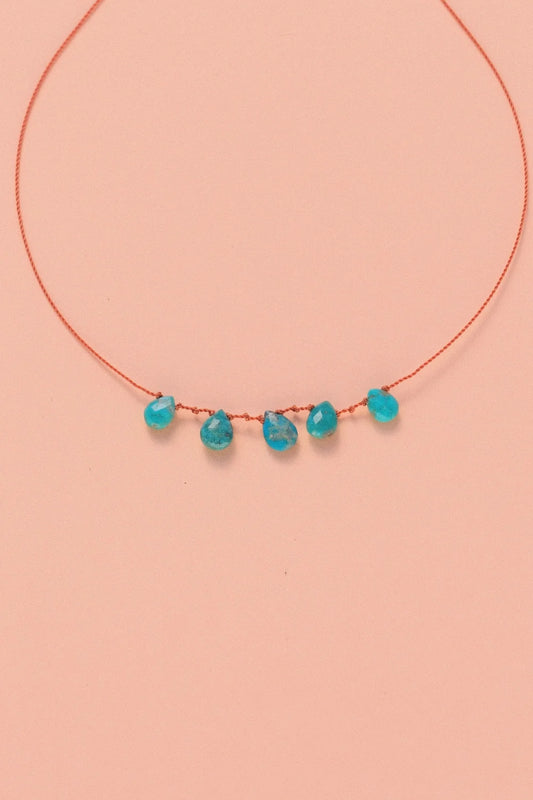 5 Drop Necklace · Turquoise