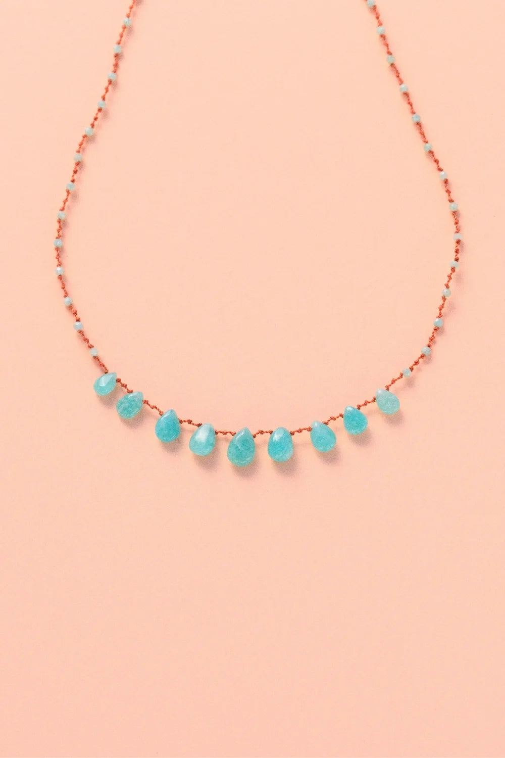 9 Drop Necklace · Amazonite