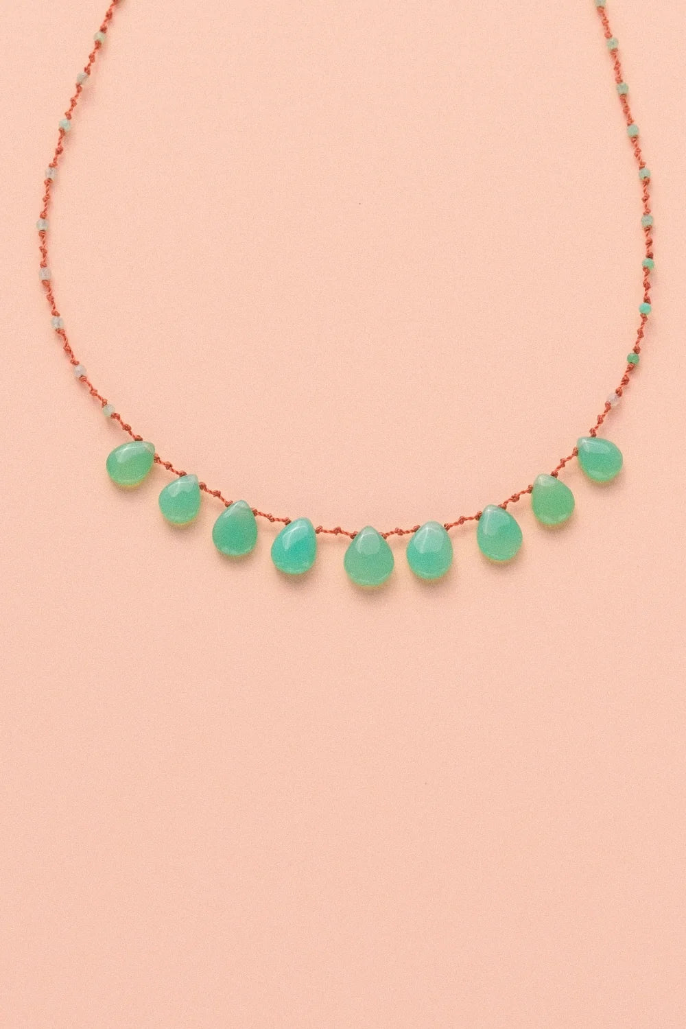 9 Drop Necklace · Chrysoprase