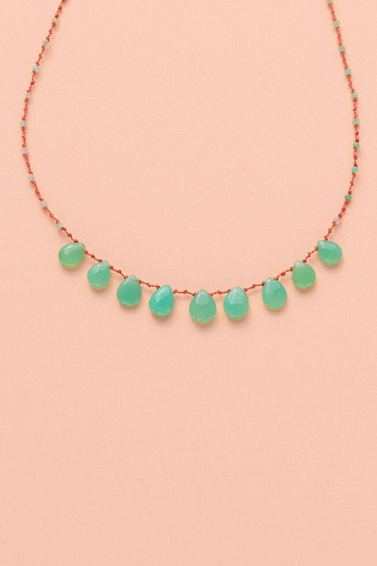 9 Drop Necklace · Chrysoprase