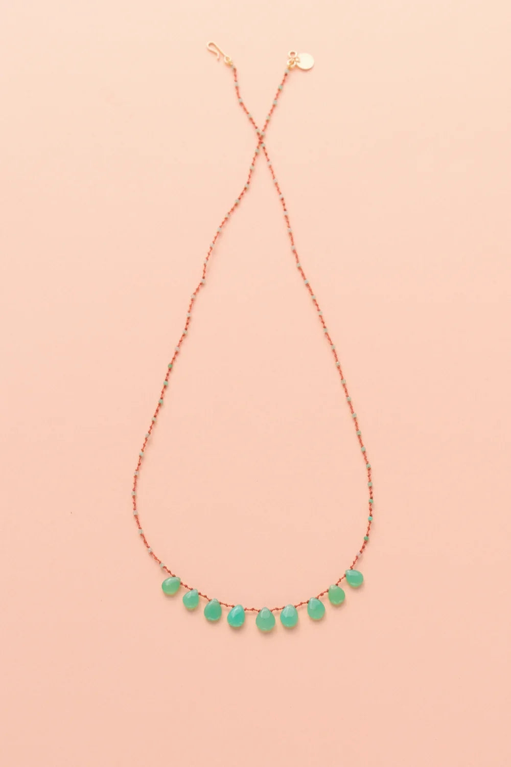 9 Drop Necklace · Chrysoprase