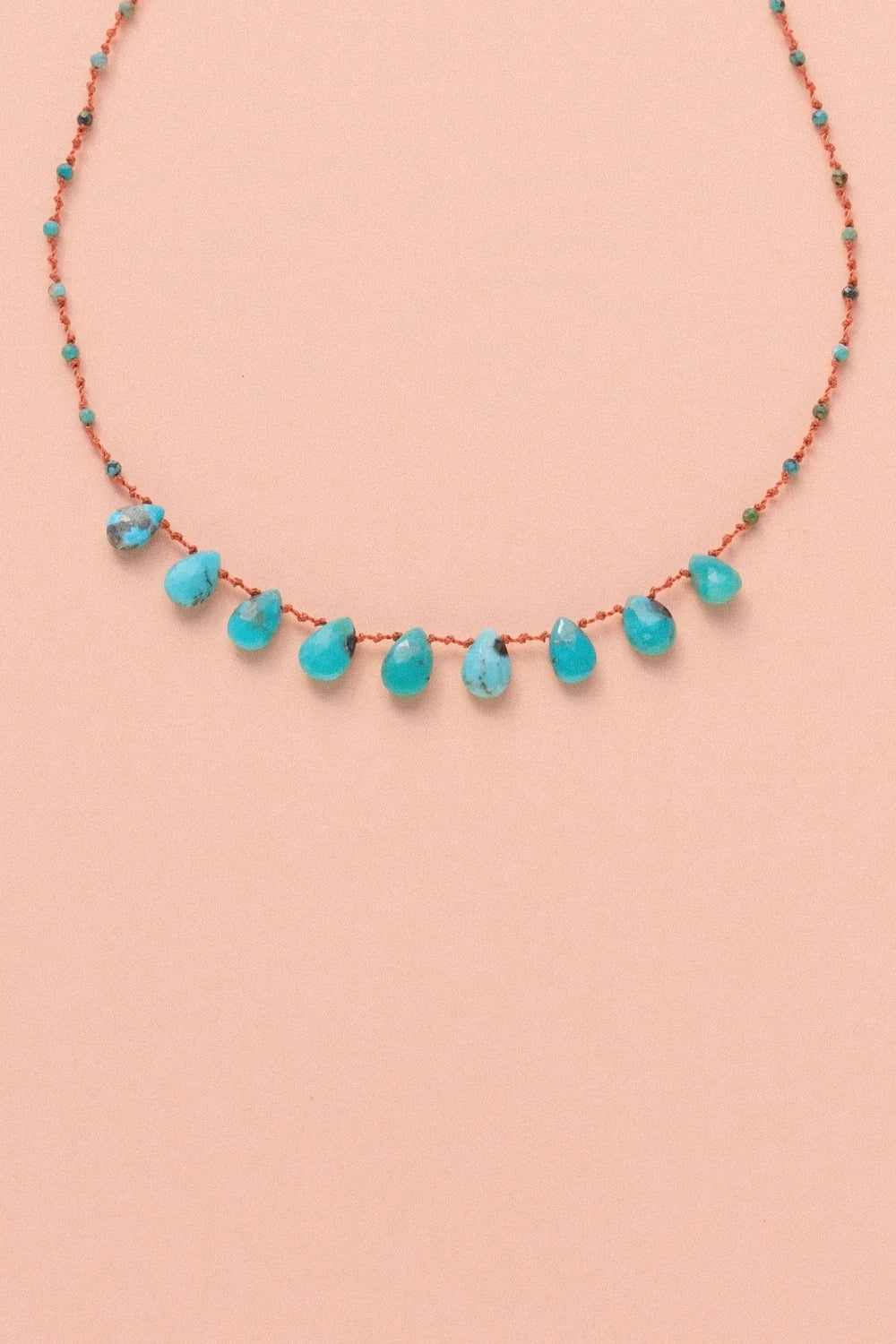 9 Drop Necklace · Turquoise