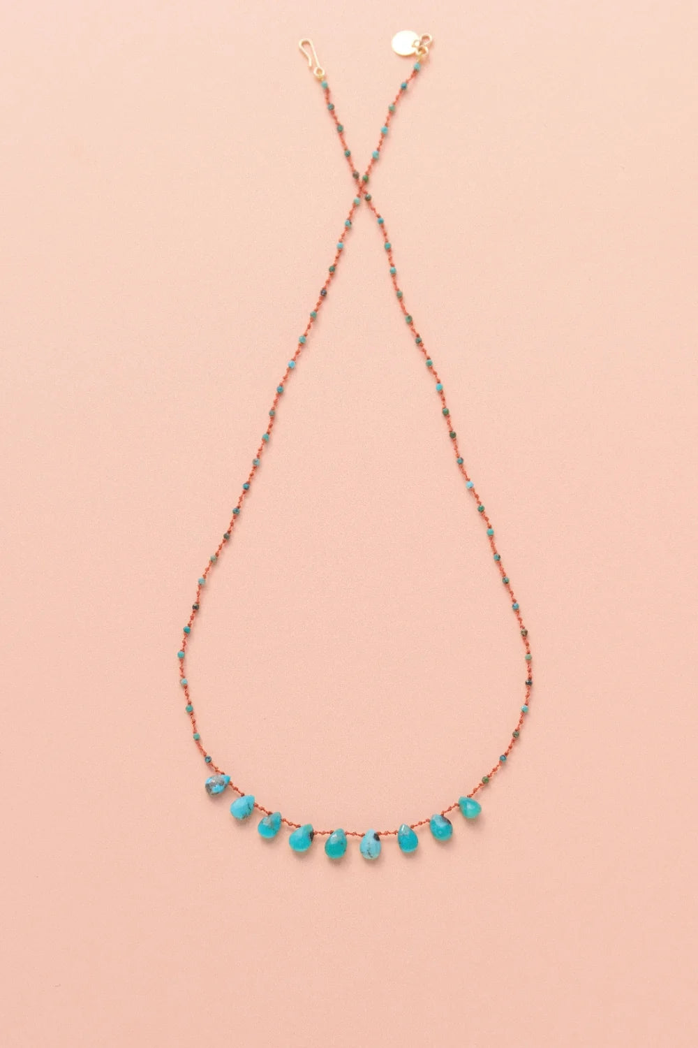9 Drop Necklace · Turquoise