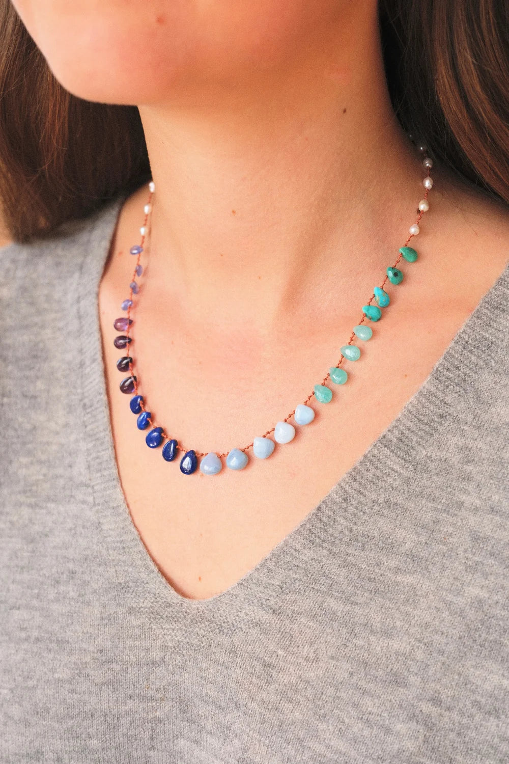 Deep Ocean Necklace Multi-stone