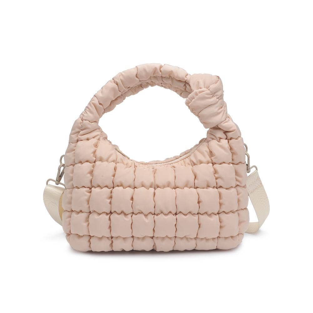 Radiance Quilted Puffer Nylon Crossbody: Pistachio