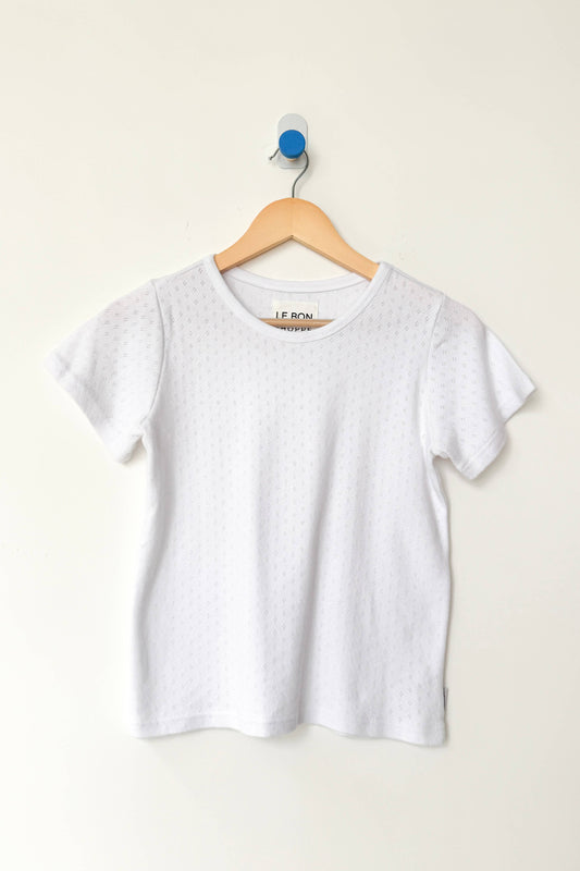 Pointelle Babe Tee: Snow White