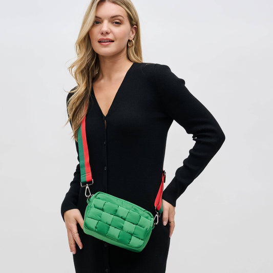 Inspiration - Woven Nylon Crossbody: Kelly Green