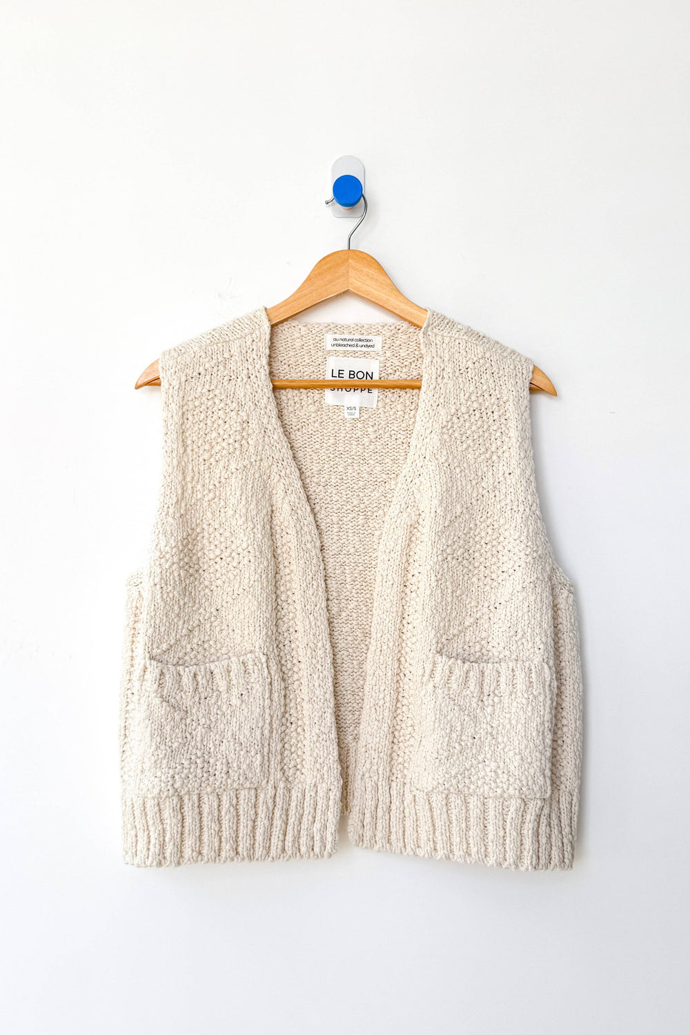 Papa Cotton Vest: Naturel