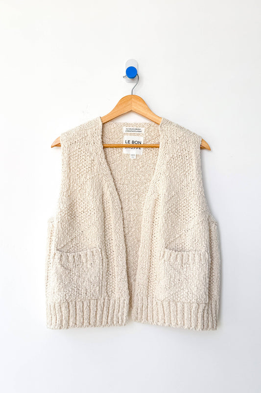 Papa Cotton Vest: Naturel