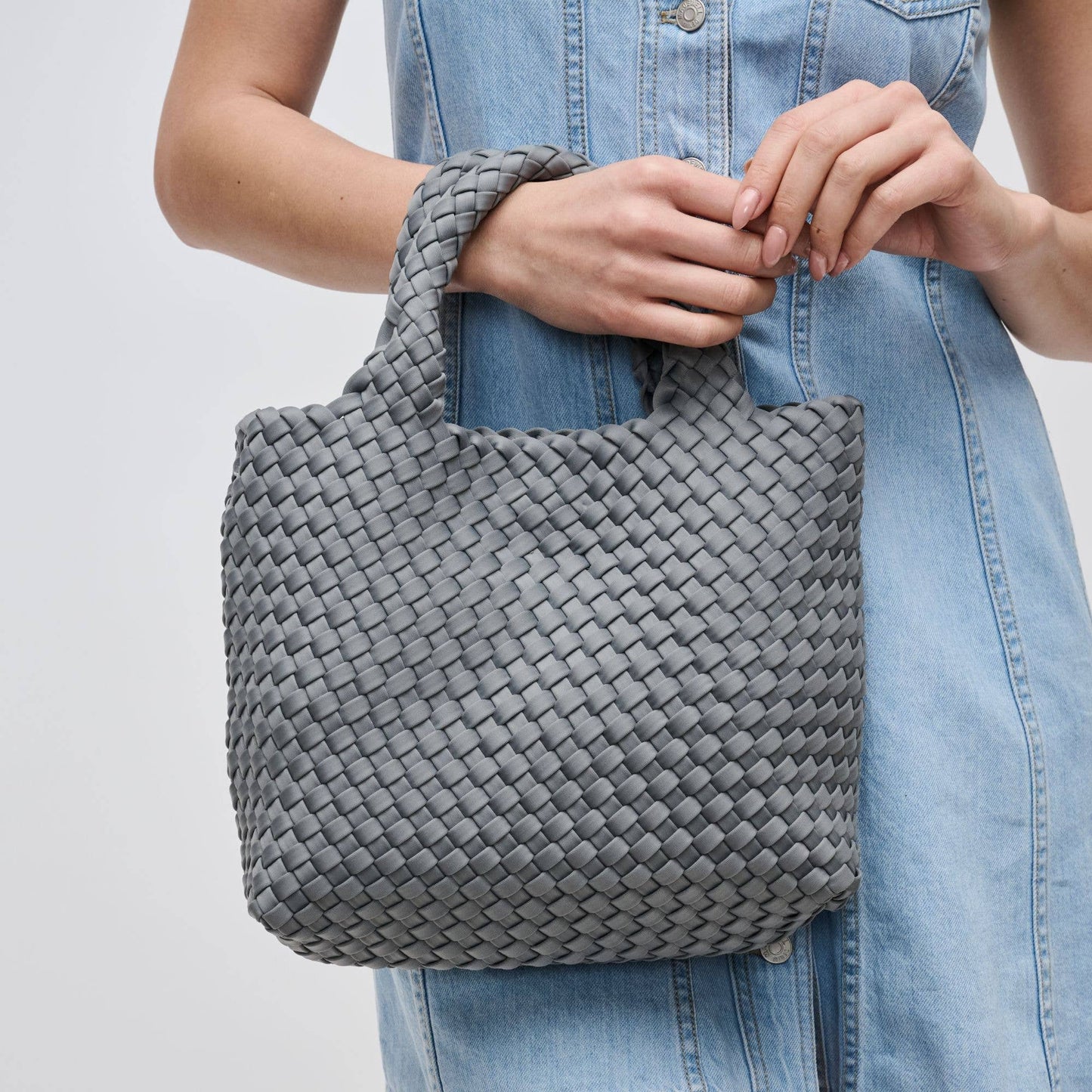 Sky's The Limit - Small Woven Neoprene Crossbody: Chocolate