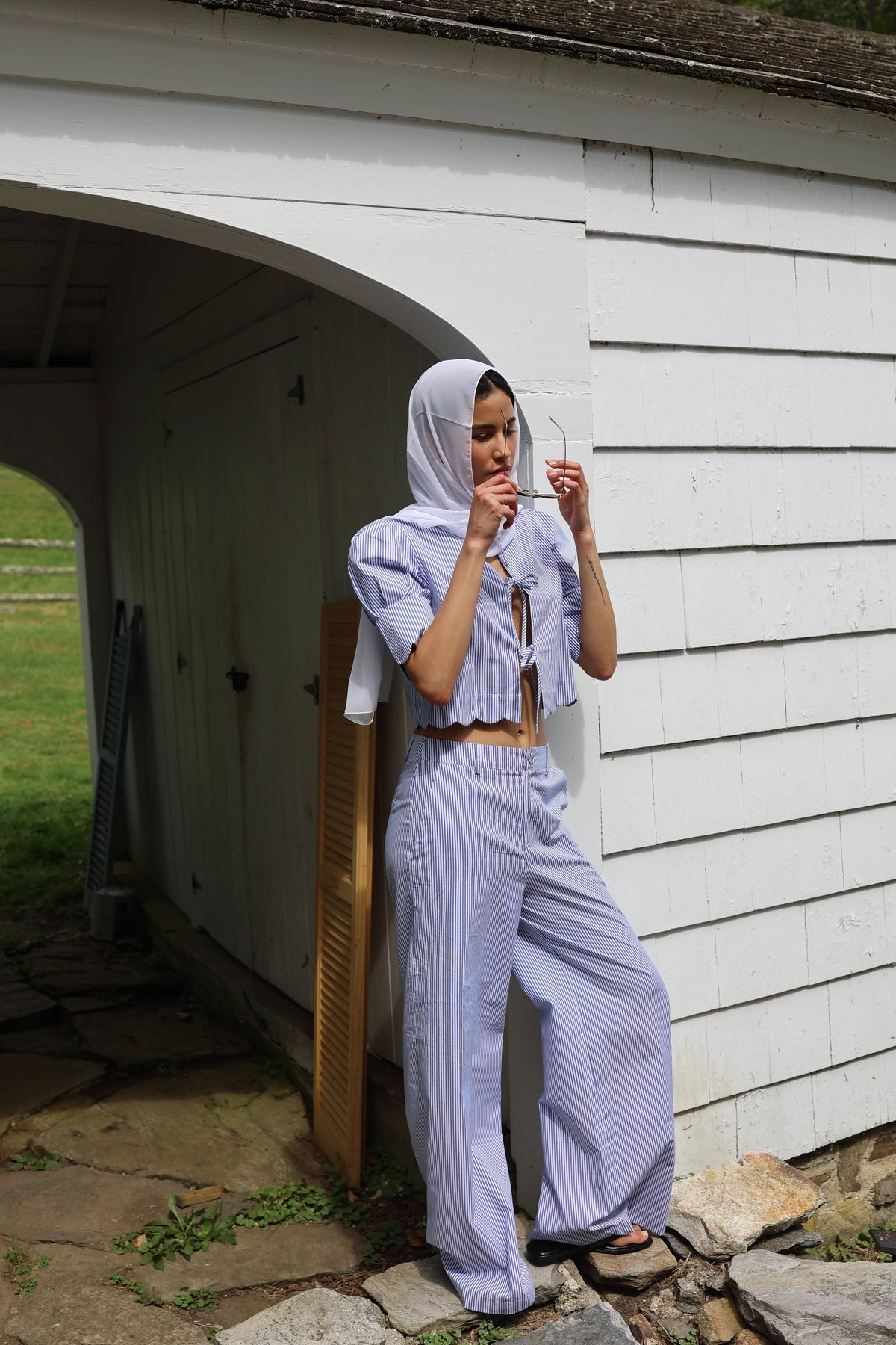 Portofino Pant - Blue Stripe