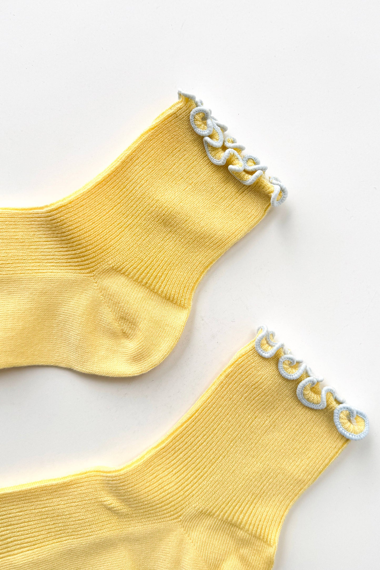 The Petite Ruffled Modal Socks - Butter Baby Blue