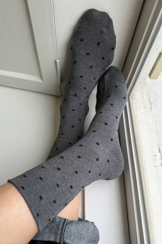 Sneaker Socks: Ht. Grey