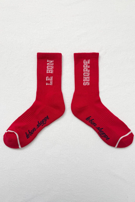 Preppy Socks: Red / Cream