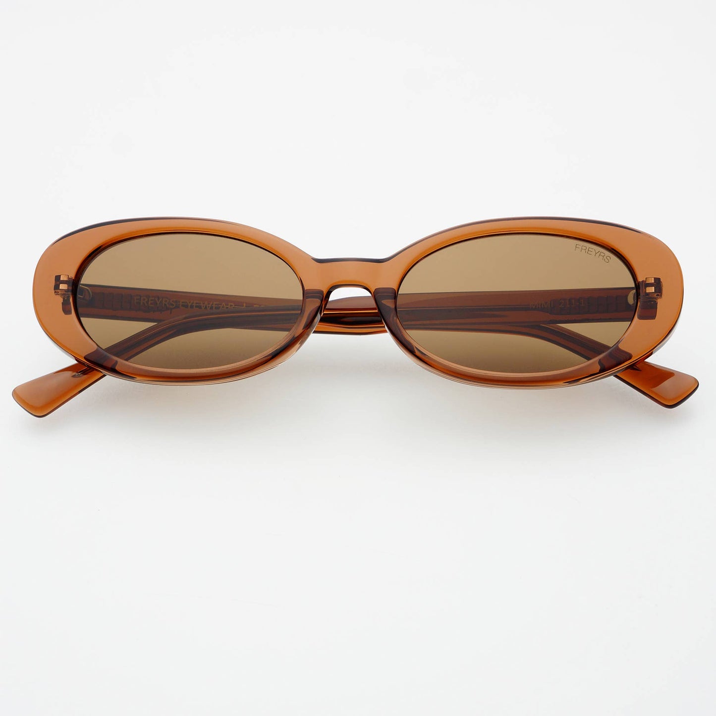 Mimi Acetate Oval Sunglasses - Brown