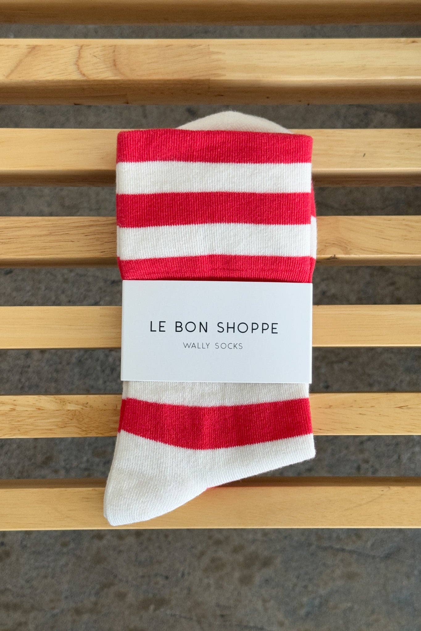 Wide Wally Socks - Wide/ Red Stripe