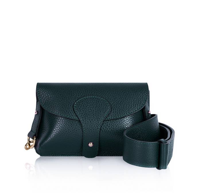 Italian Leather Saddle Bag -Small: Dark Chocolate